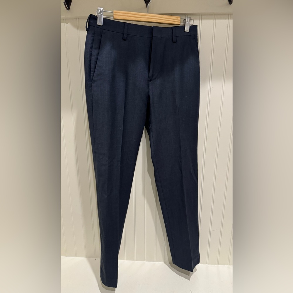 Men’s JCrew Thompson Slim Fit Pants: Wool; 28x32: dark blue dress pants